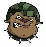 Cartoon Army Bulldog