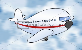 Cartoon Passenger Jet