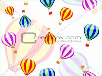 aerostat and ballon seamless pattern