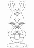 Rabbit with a gift, contour