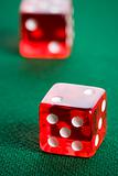 Red casino dice