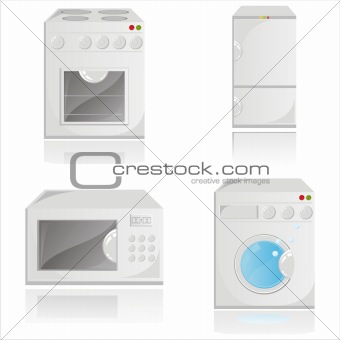 housework electronics icons