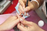 manicure process on female hand