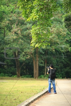 photographer in country side