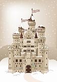 Magic winter Castle invitation card