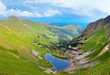 Alpine lake Brebeneckul on summer mountains