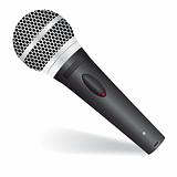 Icon with a black microphone