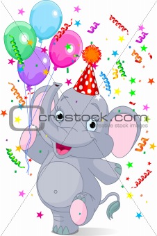 Baby elephant birthday 