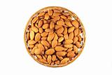 Almonds in a round basket
