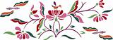 floral embroidery pattern design