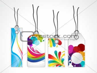 abstract colorful tags