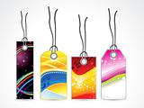 abstract colorful tags