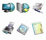 Set of an attractive pc icons