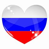 Vector heart with Russia flag texture