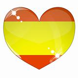 Vector heart with Spain flag texture