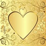 Valentine elegant golden background