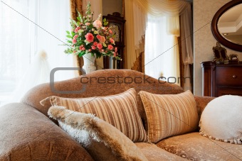 sofa at a window