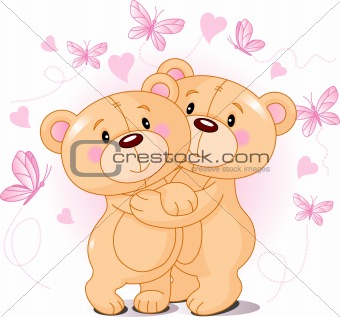Teddy bears in love