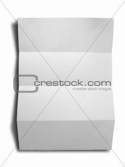 Crumpled paper on white background