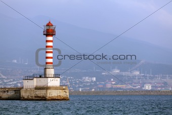 View of the port light and the port behind it