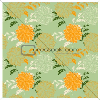 vector seamless  floral  background.