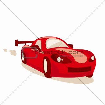 Cartoon race car