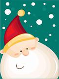 Christmas greeting card with Santa 
