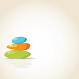Colored spa stones background