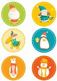  colorful christmas stickers 