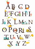 Cute cartoon alphabet 