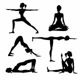 Yoga silhouette isolated 
