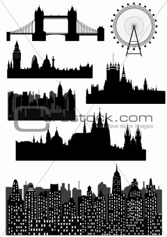architectural monuments - vector