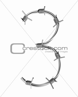 Barbed wire alphabet, 3