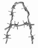 Barbed wire alphabet, A
