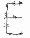 Barbed wire alphabet, E