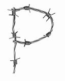 Barbed wire alphabet,