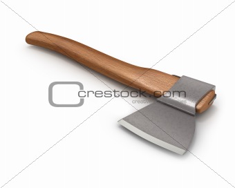 Axe with wooden handle 