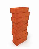 Tower of orange bricks 