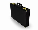 Black briefcase standing