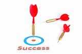 success concept with dart arrow
