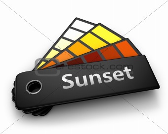 Color palette of sunset 