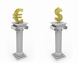 Column with currency sign 