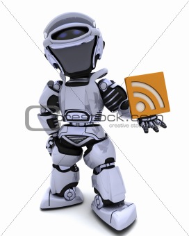 Robot with RSS symbol