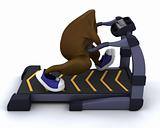 turkey running on a Treadmill