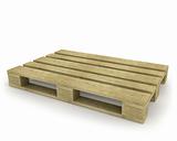 Wooden pallet isolated on white 