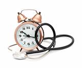 Stethoscope and clock