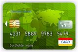Credit cards, front view (no transparency). EPS 8