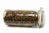 herbs in a jar