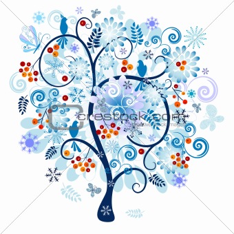 Winter decorative tree