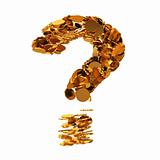 Gold coins question mark